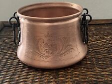 Unique And Beautiful Vintage Artisan Handcrafted Small Etched Design Copper Pot picture