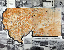 Mt Shasta Ski Bowl Yreka Siskiyou County CA Travel Brochure Map Activities 1950s picture