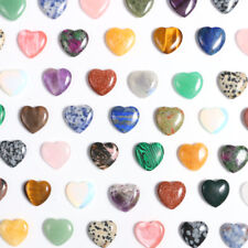 20mm Mini Mixed Heart Natural Crystal Chakra Quartz Carved Love Gemstone Healing picture