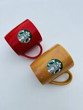 (2) Retro Colorful Starbucks Coffee Cups  picture