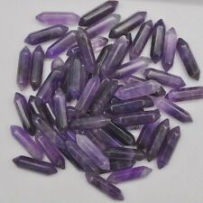 100pcs Natural Amethyst Stone Hexagonal Pointed Pendant Beads Healing No Hole picture