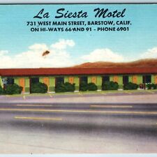 c1950s Barstow, CA La Siesta Motel W Main St US Hwy Route 66 91 Advertising A221 picture