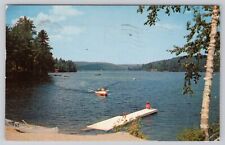 New London New Hampshire Lake Boats & Beaches Postcard picture