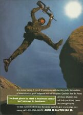 1993 US Army Career In Business Man Jumping Rocks vintage Print Ad Advertisement picture
