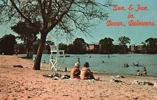 Dover, Delaware, DE, Silver Lake Recreation Area, Chrome Vintage Postcard a3269 picture