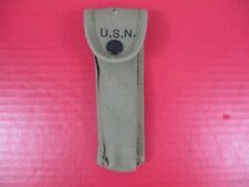 WWII Era USN US Navy Folding Survival Knife Canvas Pouch - Repro picture