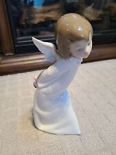 Vintage Lladro Curious Angel with Wings Holding Lantern Figurine #4960 picture