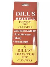 Dill's BRISTLE Premium Tobacco Pipe Cleaner 6” Pack Of 32 Extra Absorbent Sturdy picture