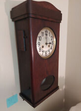 Antique German Quarter Wall Clock Junghans - 1920s - with key picture