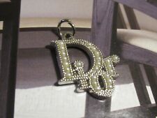 DIOR ZIP PULL   21x23 MM silver tone,  faux pearls THIS IS FOR 1 picture