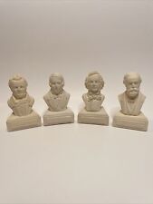 WILLIS MUSIC CO. Classical Composer Statuettes 5” Porcelain Busts- Set of 4 picture