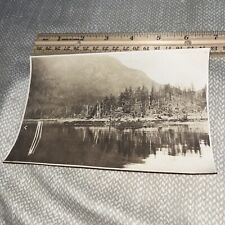 Antique Photo on Paper: Boulder Bay Alaska AK Cabin Forest Mountain picture