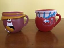 Lot of 2 Vintage 1970s Pillsbury Funny Face Drink Mix Plastic Mug Promo Cups picture