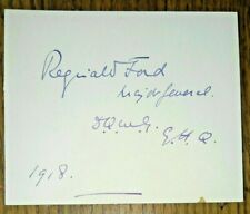 Major-General Sir Reginald Ford (1868-1951) Autograph Signed Inscribed 1918 Card picture