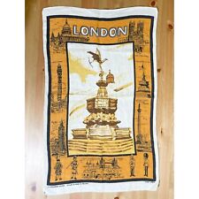 Vintage 70s/80s London Monument Linen Tea Towel Fragonard Design Made in Ireland picture