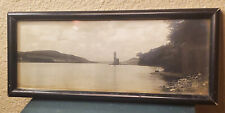 1900s Antique Framed Sepia Tone Panoramic Photograph of Otsego Lake New York picture