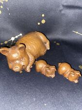 Red Mill Pig Figurine Set of Three Mom and 2 Piglets Vintage picture