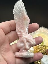 Natural Pretty Pink Opal Craved Thinking Angels  & Gift picture