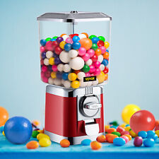 VEVOR Gumball Machine Gumball Coin Bank Vintage PC Vending Machine Stand Red picture
