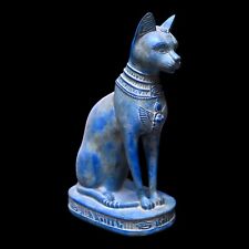 RARE ANTIQUE ANCIENT EGYPTIAN Goddess Bastet Cat with Scarab Wings Statue picture