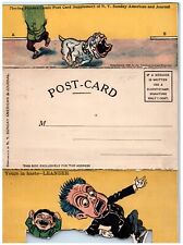 Humor Comic Postcard American Journal Yours In Haste Leander Dog c905 Antique picture