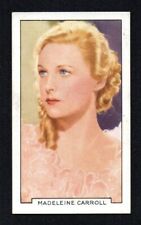 MADELEINE CARROLL 1935 GALLAHER PORTRAITS OF FAMOUS STARS #34 EXMT NICE CORNERS picture