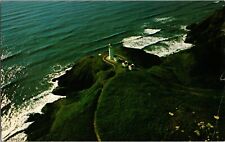 Vintage Postcard Aerial View North Head Lighthouse Ilwaco, WA 1981 picture