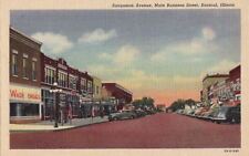 Postcard Sangamon Avenue Main Business St Rantoul IL picture