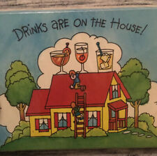 Vintage Hallmark Adult House Party Invitations COCKTAILS Booze NEW OLD STOCK picture