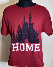 Disney Cinderella Castle Home T-Shirt XL Maroon Disneyland World Princess Castle picture