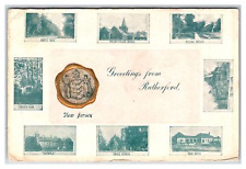 RUTHERFORD New Jersey ~Greetings ~ Erie Depot ~ Iviswold ~ multi view 1909 picture