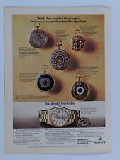 Rolex Vintage 1973 Really Fine Watches From Past Original Print Ad 8.5 x 11