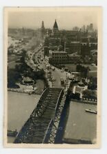 Vintage 1930s China Photograph Shanghai Bridge Tram High View Sharp Photo picture