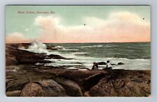 Monhegan ME-Maine, Wash Woman, Antique, Vintage Souvenir Postcard picture