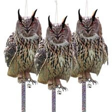  Owl to Keep Birds Away, 3Pcs Bird Scare Reflective Hanging Decoration for 3pcs picture