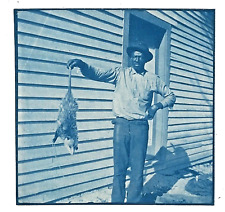 1898~African American Man Holding Possum by Tail~Marion County Florida Cyanotype picture