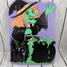 Vintage Halloween Witch With Black Cat decoration made by Fun world picture