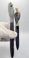 Two Vitg Wooden Hamdpainted Letter Openers Owl 8