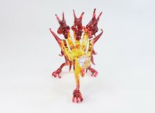 Triple Head Dragon Red and Yellow Figurine of Blown Glass Crystal picture