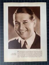 Vintage Circa 1930 Maurice Chevalier Photoplay Portrait picture