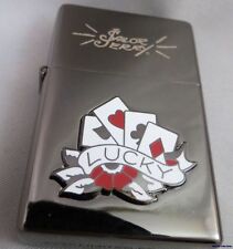 SAILOR JERRY RUM LIGHTER sailer tatoo designs poker cards ru  tattoo  LUCKY club picture