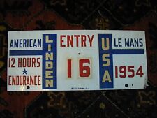 American Le Mans Endurance race Linden N.J. 1954 plate #16 Porsche 550 XK120  picture