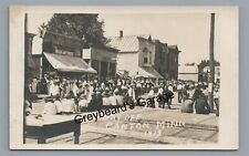 RPPC Day Off Downtown Festival CANTON MN Minnesota 1913 Real Photo Postcard 1 picture