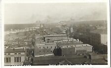 Aerial of Rock Island IL; Bull Frog Beer, Home Tea signs; nice 1910-20s RPPC picture
