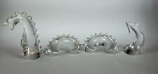BACCARAT 4 Pc Dragon Loc Ness Nautical Sea Serpent Monster Clear Crystal France picture