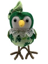Spritz Style Feathery Friends Fabric Bird St. Patrick's Leprechaun Girl Clover picture
