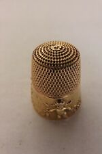 ANTIQUE ENGLISH 9CT GOLD THIMBLE DANCING CUPIDS BY SIMON BROS 1905  (2251) picture