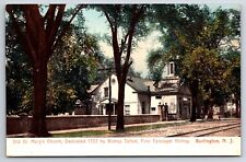 Old St Mary's Church Dedicated 1702 Burlington New Jersey NJ c1900's Postcard picture