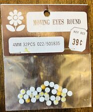 Vintage Frank's Nursery & Crafts Moving Eyes Round - 4MM - 32PCS picture