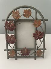 Vintage Dennis East Metal Photo Frame With Fall Leaves picture